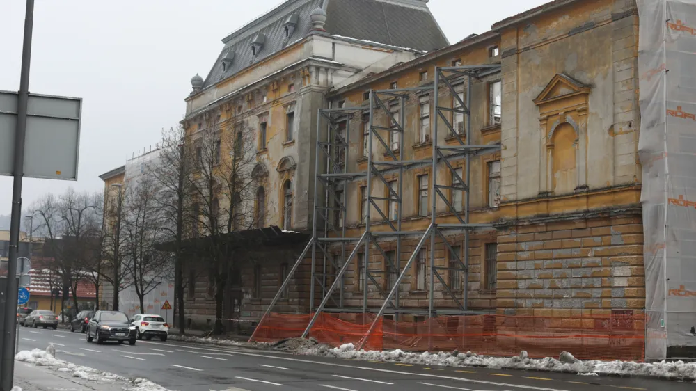 24.01.2023. Stavba na Ro&scaron;ki, biv&scaron;a Voja&scaron;nica, kjer naj bi bil muzej osamosvojitve. //foto:Bojan Velikonja