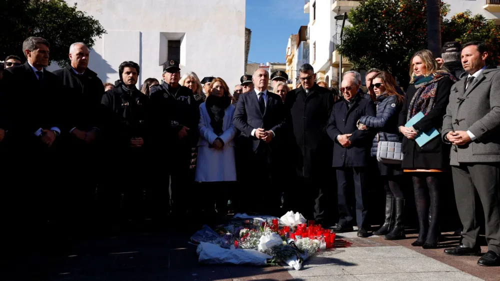 People observe a moment of silence a day after a 25-year-old Moroccan suspect attacked two churches, in Algeciras, Spain January 26, 2023. REUTERS/Marcelo del Pozo