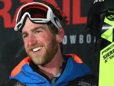 ZDA, Lake Tahoe.<br>31-letni svetovni prvak v sneznem zlebu Kyle Smaine je umrl v nesreci s plazom na Japonskem.<br>Foto: Twitter