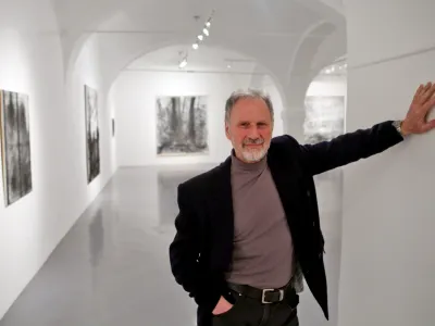 akademski slikar Herman Gvardjančič - 06.03.2018 &ndash; razstava z naslovom ATOMOS, slikarja Hermana Gvardjančiča//FOTO: Tomaž Skale