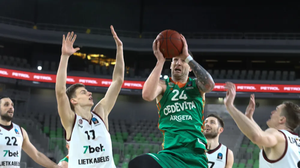 08.03.2023 – košarka - Cedevita Olimpija: Lietkabelis, evropski pokal, 15. krog: //FOTO: Luka Cjuha