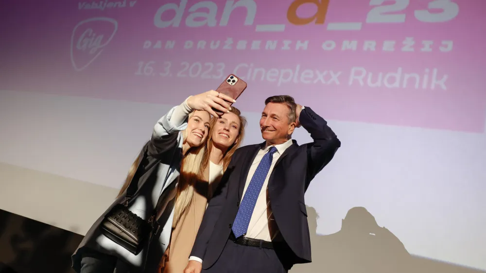 Ljubljana, Cineplexx Rudnik.<br>Pogovor z nekdanjim predsednikom republike Borutom Pahorjem v okviru dneva druzbenih omrezij - dan_d_23.