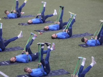 Jan Oblak - 20.03.2023 – Kranj - slovenska nogometna reprezentanca - trening pred odhodom na prvo tekmo proti Kazahstanu v kvalifikacijah za EP 2024. - //FOTO: Jaka Gasar