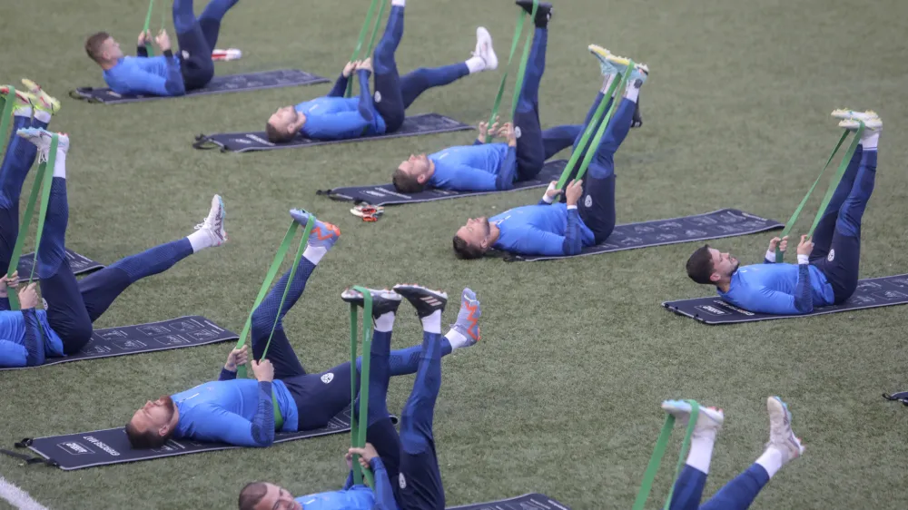 Jan Oblak - 20.03.2023 – Kranj - slovenska nogometna reprezentanca - trening pred odhodom na prvo tekmo proti Kazahstanu v kvalifikacijah za EP 2024. - //FOTO: Jaka Gasar