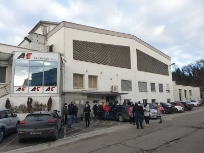 Maribor, podjetje A&E Europe.<br>Stavka zaposlenih v mariborskem podjetju A&E Europe.