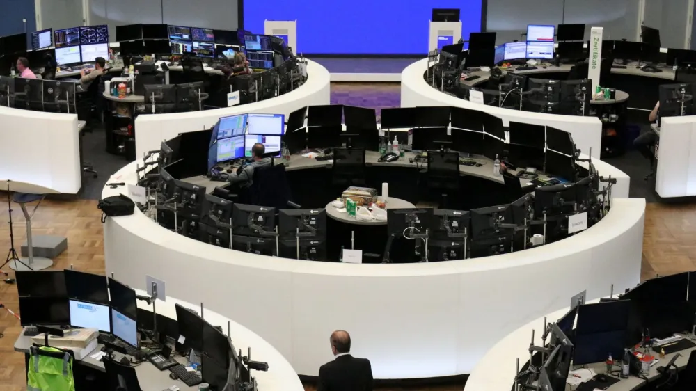 The German share price index DAX graph is pictured at the stock exchange in Frankfurt, Germany, April 5, 2023.  REUTERS/Staff