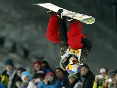 ﻿Slovenia's Tim-Kevin Ravnjak competes to place third at the snowboard half pipe final event at the Freestyle Ski and Snowboard World Championships in Kreischberg, Austria, Saturday, Jan. 17, 2015. (AP Photo/Darko Bandic)