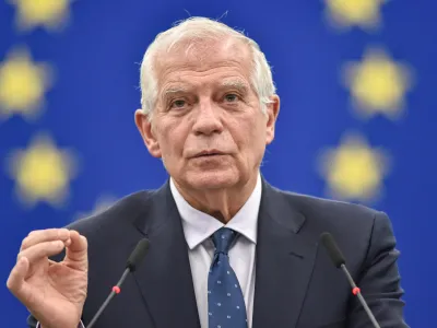 FILED - 15 February 2023, France, Strasbourg: High Representative of the European Union for Foreign Affairs and Security Policy Josep Borrell speaks during a plenary session in the European Parliament. Borrell has postponed a planned three-day visit to China after testing positive for Covid-19, he announced on Wednesday. Photo: Eric Vidal/European Parliament/dpa - ATTENTION: editorial use only and only if the credit mentioned above is referenced in full