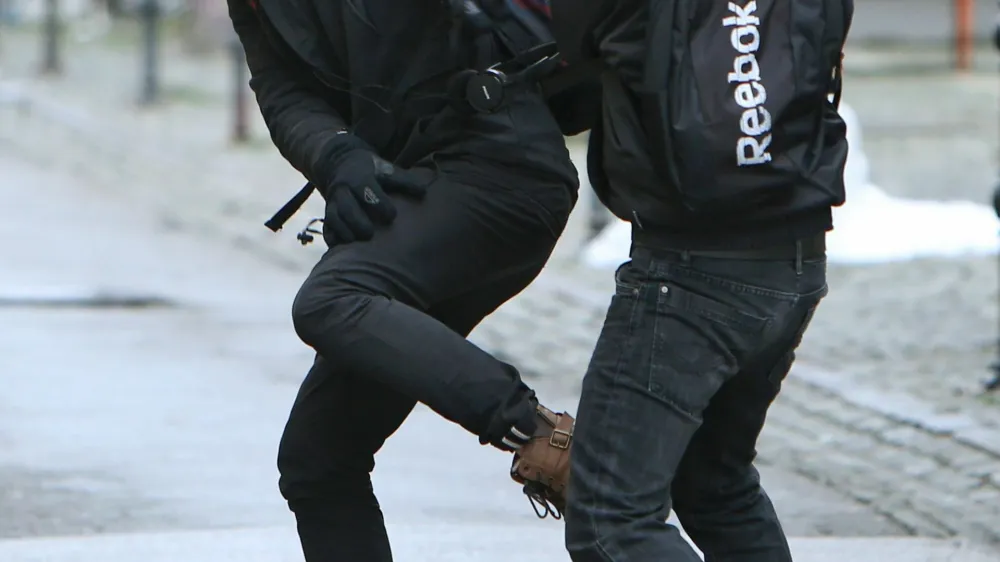 - 19.02.2018 - pretep na Trubarjevi ulici v Ljubljani - <br><br><br><br>//FOTO: Tomaž Skale<br>