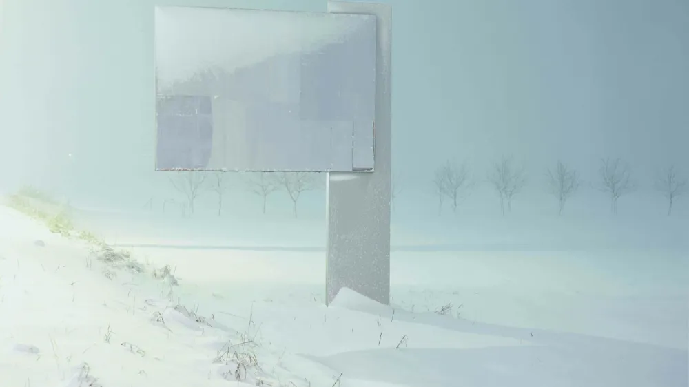 Borut Krajnc, cikel Praznine (2005-2008);<br>Cesta Staneta ?agarja, Kranj, 25. januar 2007<br>Foto Borut Krajnc