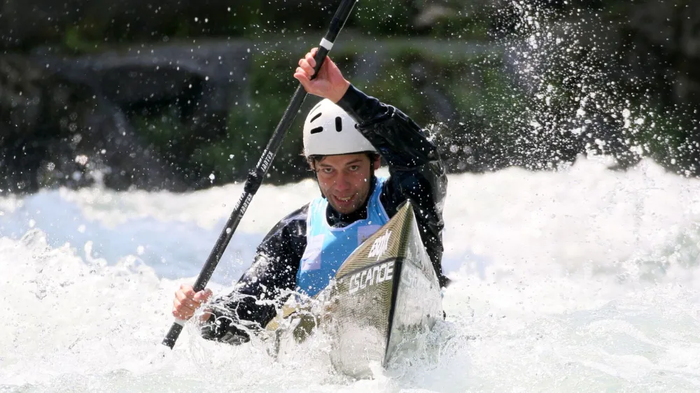 Makedonija, Skopje.<br>Kajakas Anze Urankar.