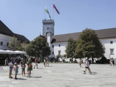 - Ljubljanski grad  - 09.08.2022 – Instagram točke v Ljubljani – turisti - //FOTO: Jaka Gasar