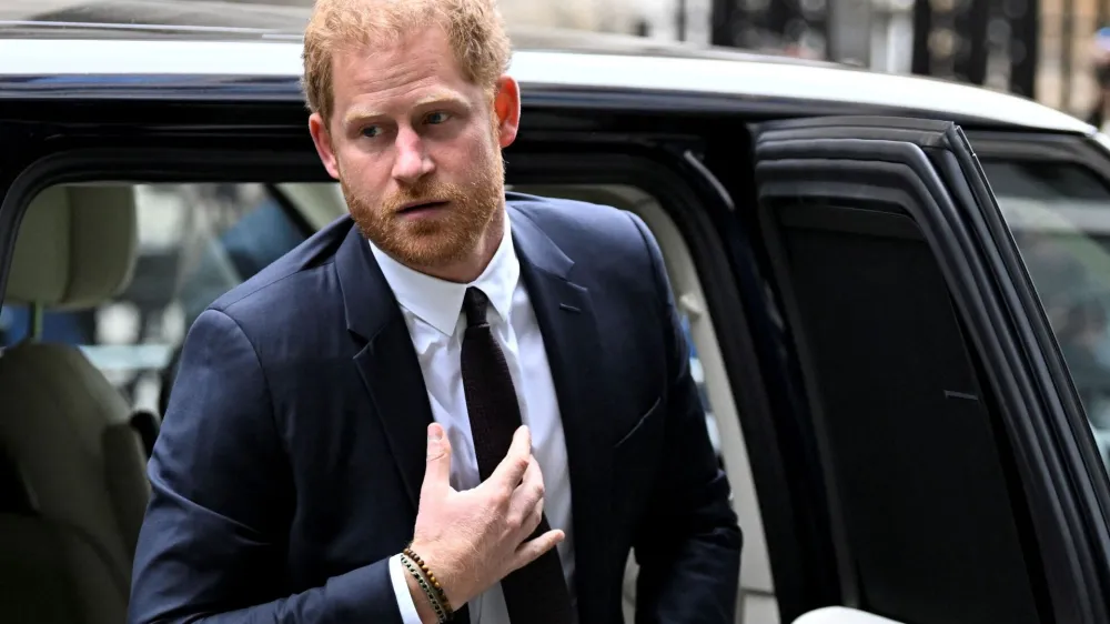 Britain's Prince Harry, Duke of Sussex arrives at the Rolls Building of the High Court in London, Britain June 6, 2023. REUTERS/Toby Melville   TPX IMAGES OF THE DAY