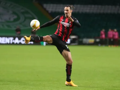 ﻿Soccer Football - Europa League - Group G - Celtic v AC Milan - Celtic Park, Glasgow, Scotland, Britain - October 22, 2020 AC Milan's Zlatan Ibrahimovic REUTERS/Russell Cheyne