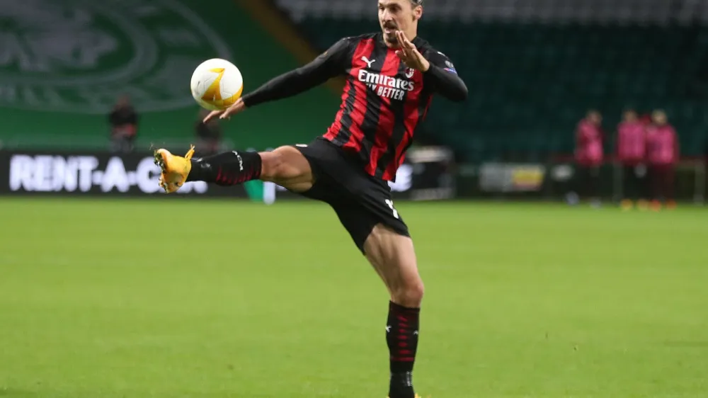 ﻿Soccer Football - Europa League - Group G - Celtic v AC Milan - Celtic Park, Glasgow, Scotland, Britain - October 22, 2020 AC Milan's Zlatan Ibrahimovic REUTERS/Russell Cheyne
