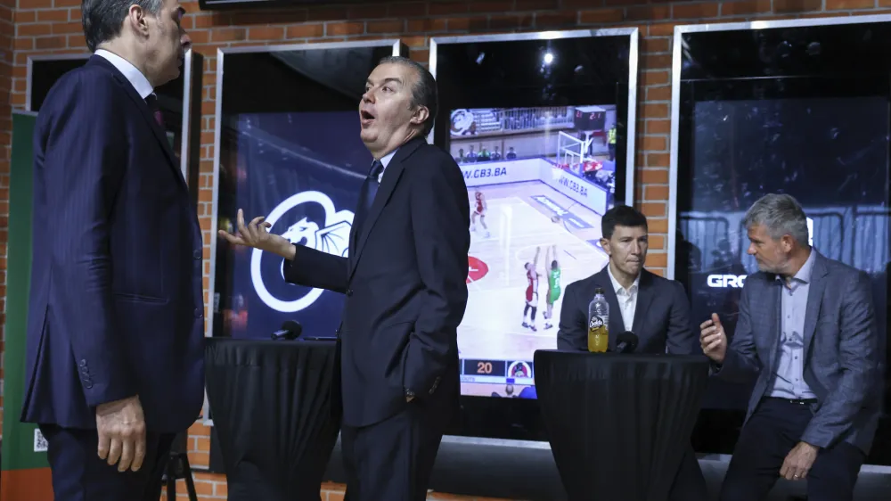 novi trener Cedevite Olimpije Simone Pianigiani- 14.06.2023 - Predstavitev novega trenerja Cedevite Olimpije in novega športnega direktorja //FOTO: Jaka Gasar