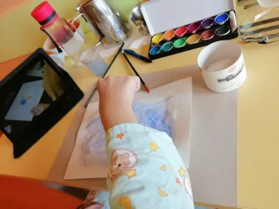 Bolnšnična šola, likovni pouk