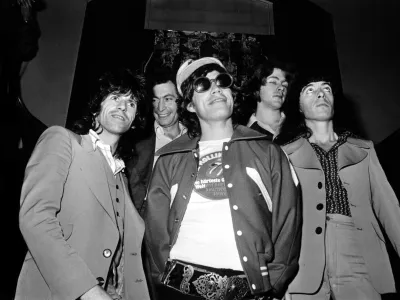 DENMARK - OCTOBER 01: Photo of ROLLING STONES; The Rolling Stones at press reception, October 1973 - Copenhagen, Denmark (Photo by Jorgen Angel/Redferns)