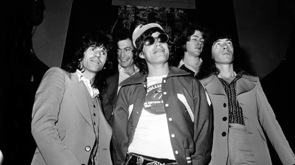 DENMARK - OCTOBER 01: Photo of ROLLING STONES; The Rolling Stones at press reception, October 1973 - Copenhagen, Denmark (Photo by Jorgen Angel/Redferns)