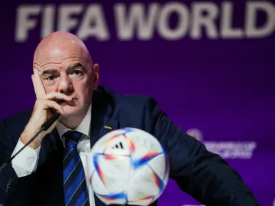 19 November 2022, Qatar, Doha: FIFA President Gianni Infantino speaks at a press conference ahead of the 2022 FIFA Qatar World Cup. Photo: Nick Potts/PA Wire/dpa