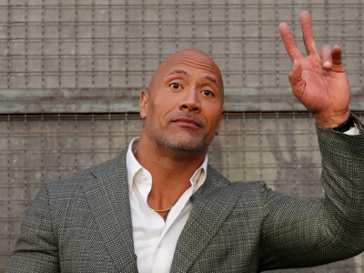 Cast member Dwayne Johnson poses at the premiere for the movie "Rampage" in Los Angeles, California, U.S., April 4, 2018. REUTERS/Mario Anzuoni