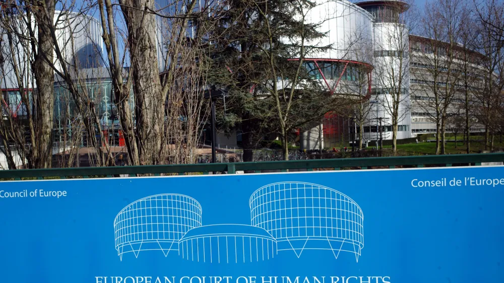 Outside view Tuesday March 22, 2011 of the European Court of Human Rights in Strasbourg, France. (AP Photo/Christian Lutz)