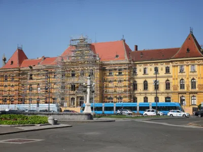 Muzej umjetnosti in obrti je bil močno po&scaron;kodovan marca 2020 v potresu, tako da &scaron;e vedno poteka njegova obnova. Nedavno neurje pa jim je zalilo tudi depoje. Foto:&nbsp;Pixsell