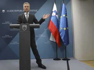 predsednik vlade Robert Golob07.07.2023 - izjava predsednika vlade dr. Roberta Goloba ob odstopu Ministra za zdravje Bešič LoredanaFOTO: Luka Cjuha