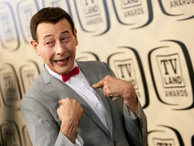 FILE PHOTO: Paul Reubens 'Pee-wee Herman' arrives for the TV Land Awards 10th Anniversary at the Lexington Avenue Armory in New York April 14, 2012. REUTERS/Andrew Kelly/File Photo