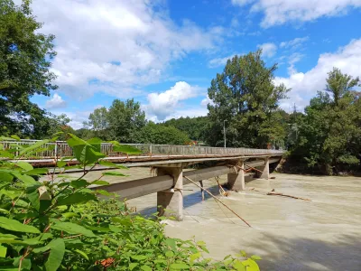 Most Planika Kranj, poškodbe poplava