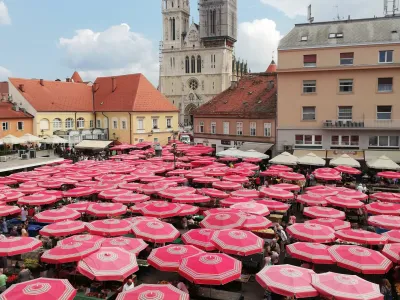 Dolac is the most famous market in the center of Zagreb, capital of Croatia.