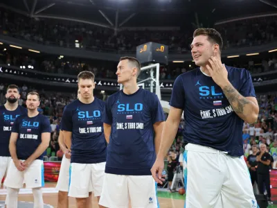 Ljubljana. Stožice. Košarka. Slovenija Črna Gora. Luka Dončić