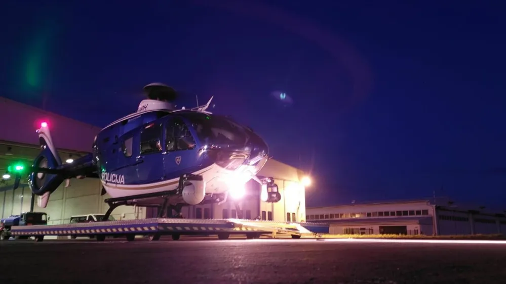 Policijski helikopter, nočna reševalna akcija