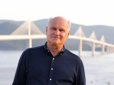 26.07.2022., Komarna - Sluzbeno otvorenje Peljeskog mosta. Projektant Peljeskog mosta Marjan Pipenbaher Photo: Miroslav Lelas/PIXSELL