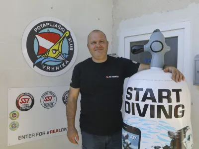 Potapljaški inštruktor in vodja Potapljaškega kluba Vrhnika Boštjan Turk.