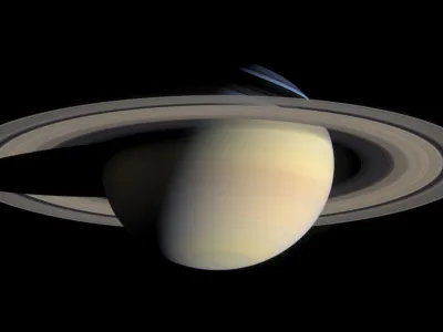 This image provided by NASA, taken Oct. 6, 2004, by the Cassini Saturn Probe, shows the planet Saturn and its rings. One of the most evocative mysteries of the solar system, where Saturn got its stunning rings, may actually be a case of cosmic murder with an unnamed moon of Saturn, that disappeared about 4.5 billion years ago, as the potential victim. Suspicion has fallen on a disk of hydrogen gas, that surrounded Saturn when its dozens of moons were forming, but has now fled the scene. And the cause of death? A possible forced plunge into Saturn. (AP Photo/NASA)