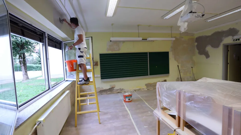 01.09.2023 - osnovna šola Komenda Moste, prvi šolski dan, obnova po poplavah<br><br>Foto: Tomaž Skale<br>