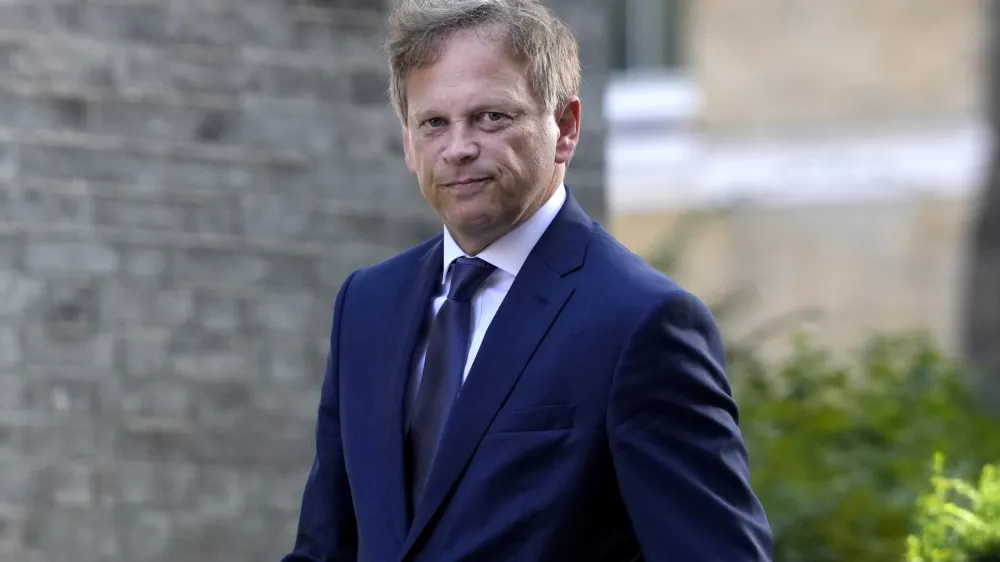 Britain's Defence Minister Grant Shapps arrives for a cabinet meeting at Downing Street in London, Tuesday, Sept. 5, 2023. It is the first Cabinet Meeting since before the Summer break. (AP Photo/Kirsty Wigglesworth)