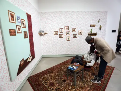 - 14.09.2023 – Cukrarna - 35. Grafični bienale Ljubljana 2023 - ogled bienalskih razstavišč za predstavnike medijev pred uradnim odprtjem //FOTO: Tomaž Skale