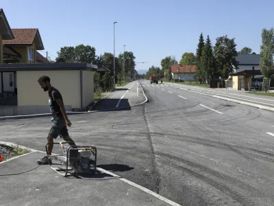 06.09.2023 - cesta Čna vas - črnovaška cesta - obnovaFOTO: Luka Cjuha