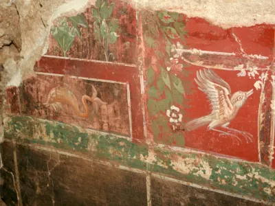 Pri prenovi Muzejskega trga pred šestimi leti so naleteli na antično vilo z dragocenimi freskami. Foto: Nina Sovdat