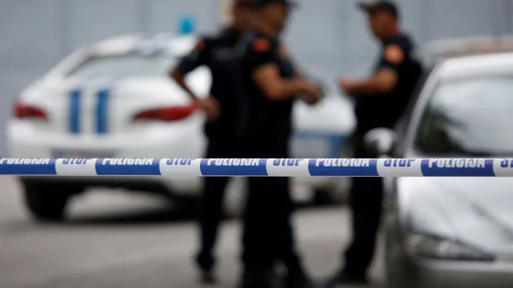 Police guard the crime scene where a gunman started a mass shooting in Cetinje, Montenegro August 12, 2022. REUTERS/Stevo Vasiljevic REFILE - REMOVING NUMBER OF VICTIMS