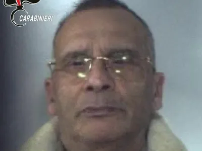 FILE PHOTO: A handout photo shows Matteo Messina Denaro Italy's most wanted mafia boss after he was arrested in Palermo, Italy, January 16, 2023. Carabinieri/Handout via REUTERS ATTENTION EDITORS THIS IMAGE HAS BEEN SUPPLIED BY A THIRD PARTY /File Photo