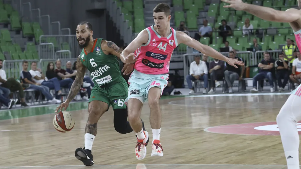 Justin Cobbs- 30.09.2023 – košarka – Cedevita Olimpija: Mega, liga Aba, 1. krog: //FOTO: Luka Cjuha