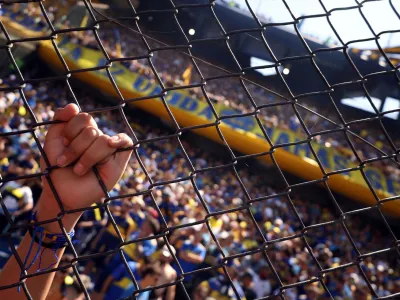 Soccer Football - Primera Division - Boca Juniors v River Plate - Estadio La Bombonera, Buenos Aires, Argentina - October 1, 2023 Boca Juniors fans inside the stadium before the match REUTERS/Cristina Sille   TPX IMAGES OF THE DAY