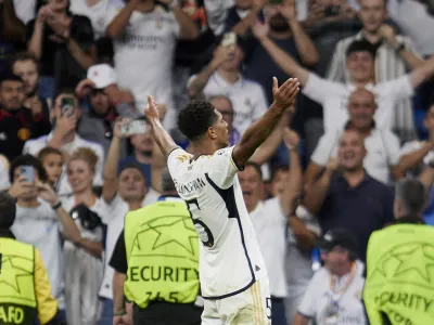 Jude Bellingham navdušuje v dresu Reala iz Madrida, pa čeprav šteje vsega 20 let. Foto: DPA