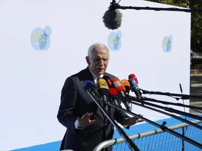 05 October 2023, Spain, Granada: EU High Representative for Foreign Affairs and Security Policy and Vice-President of the European Commission, Josep Borrell, arrives to attend the European Political Community summit at the Palacio de Congreso. Photo: Francisco J. Olmo/EUROPA PRESS/dpa