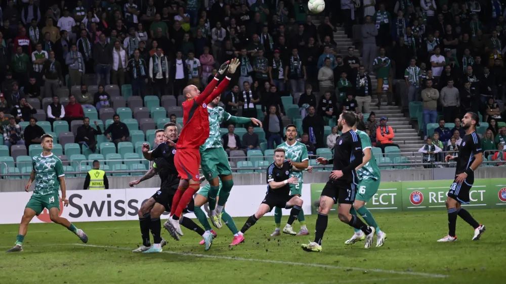 - 05.10.2023 – nogomet - Olimpija Ljubljana: Slovan Bratislava, konferenčna liga, skupinski del, 2. krog: skupina A: //FOTO: Nik Erik Neubauer