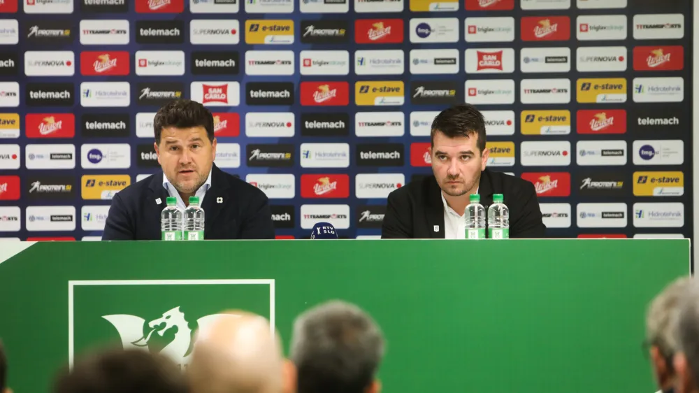 direktor kluba Igor Barišićšportni direktor Goran Boromisa - 13.10.2022 – Nogometni klub NK Olimpija – trening pred derbijem z Mariborom v 13. krogu Prve lige Telemacha  //FOTO: Bojan Velikonja