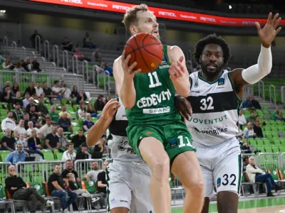 - 11.10.2023 – košarka - tekma Cedevita Olimpija - Joventut Badalona, evropski pokal, 2. krog: //FOTO: Nik Erik Neubauer